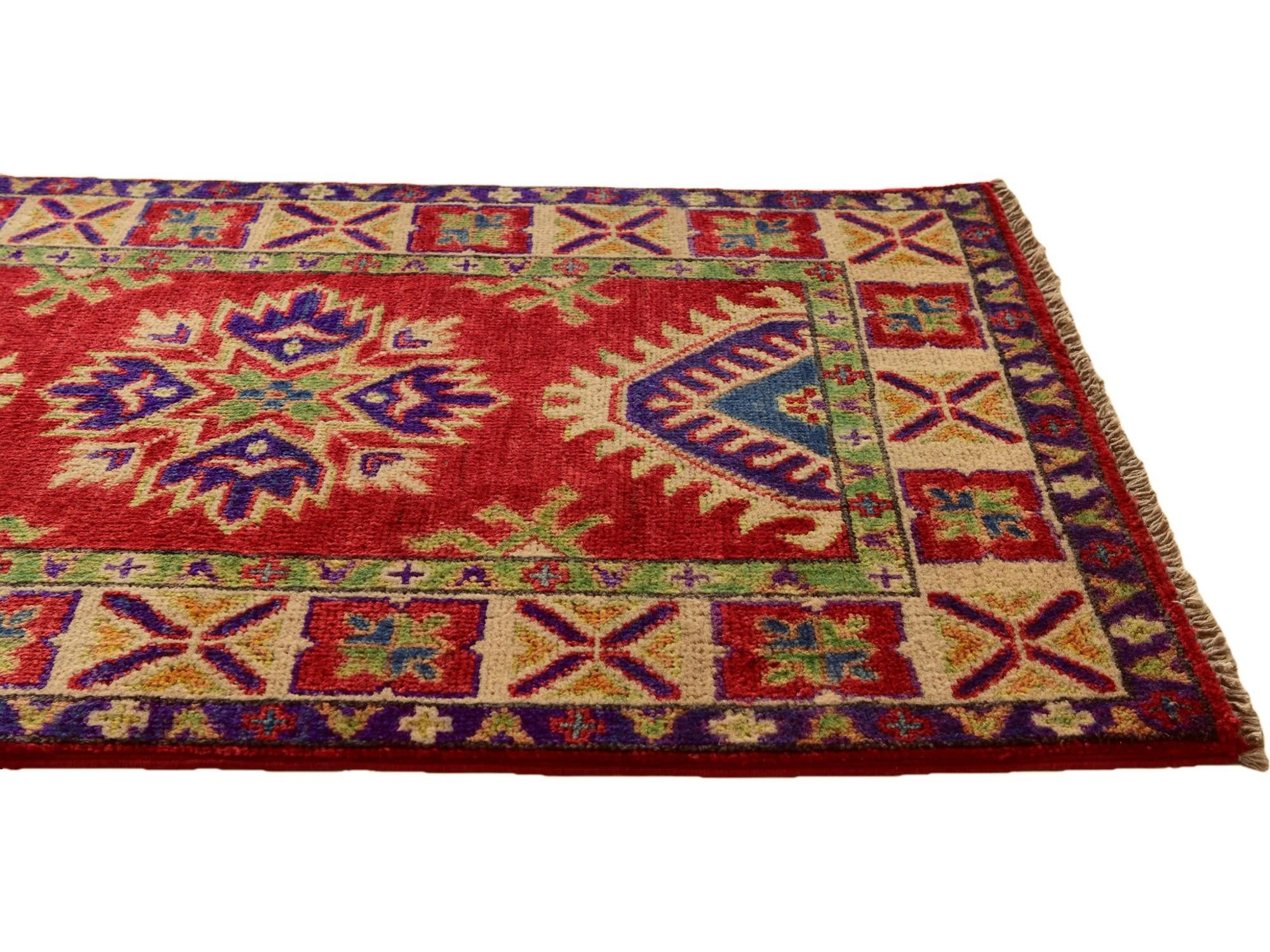 2' x 3' Hand Knotted Kazak Rug