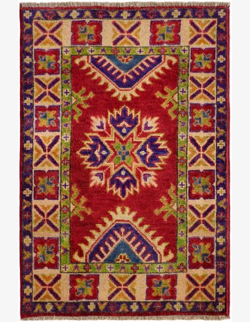 2' x 3' Hand Knotted Kazak Rug