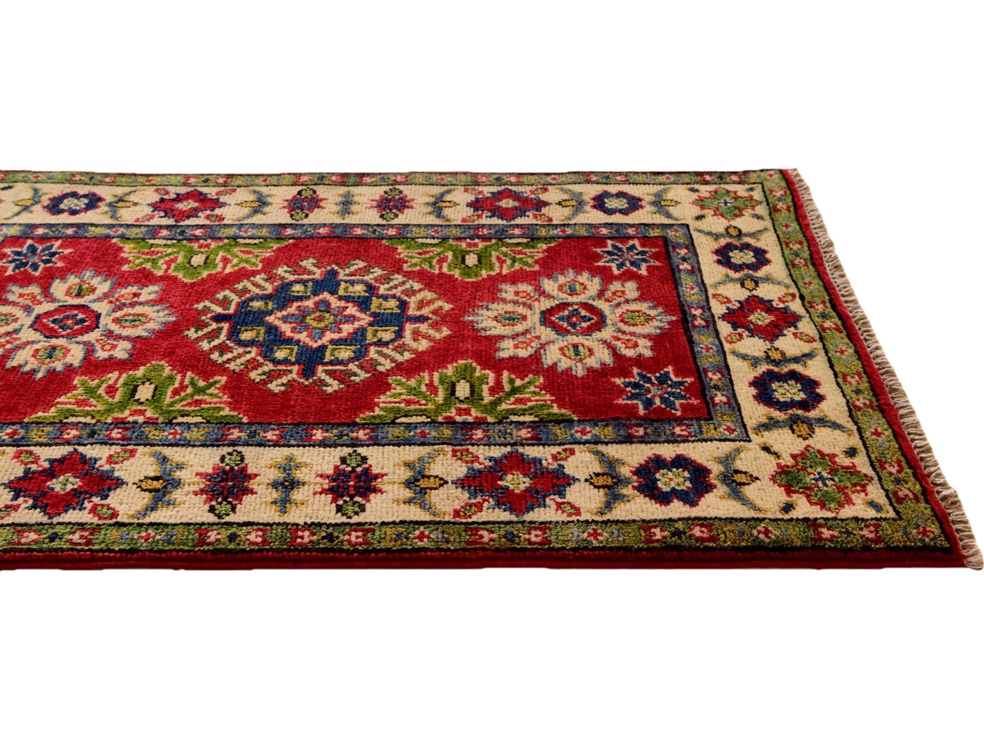 1' 11 x 2' 11 Hand Knotted Kazak Rug