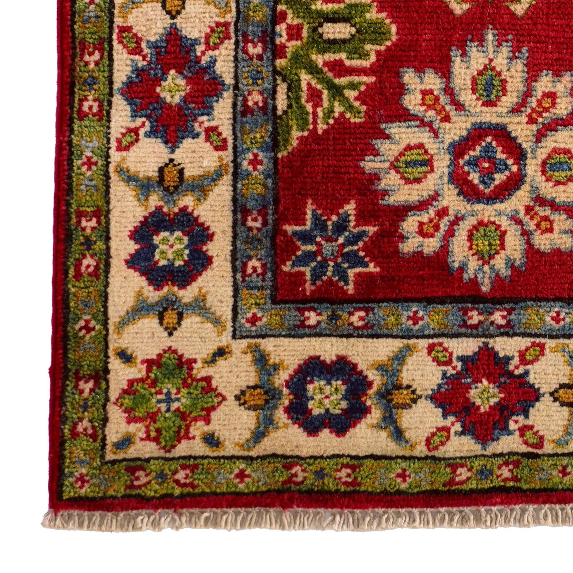 1' 11 x 2' 11 Hand Knotted Kazak Rug