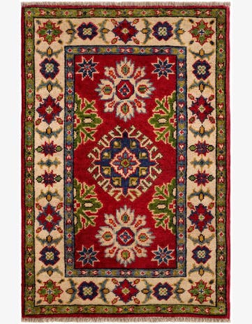 1' 11 x 2' 11 Hand Knotted Kazak Rug