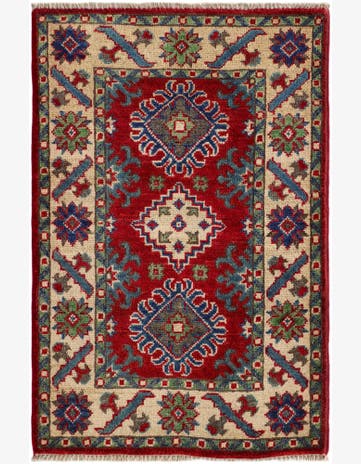 2' x 3' 1 Hand Knotted Kazak Rug