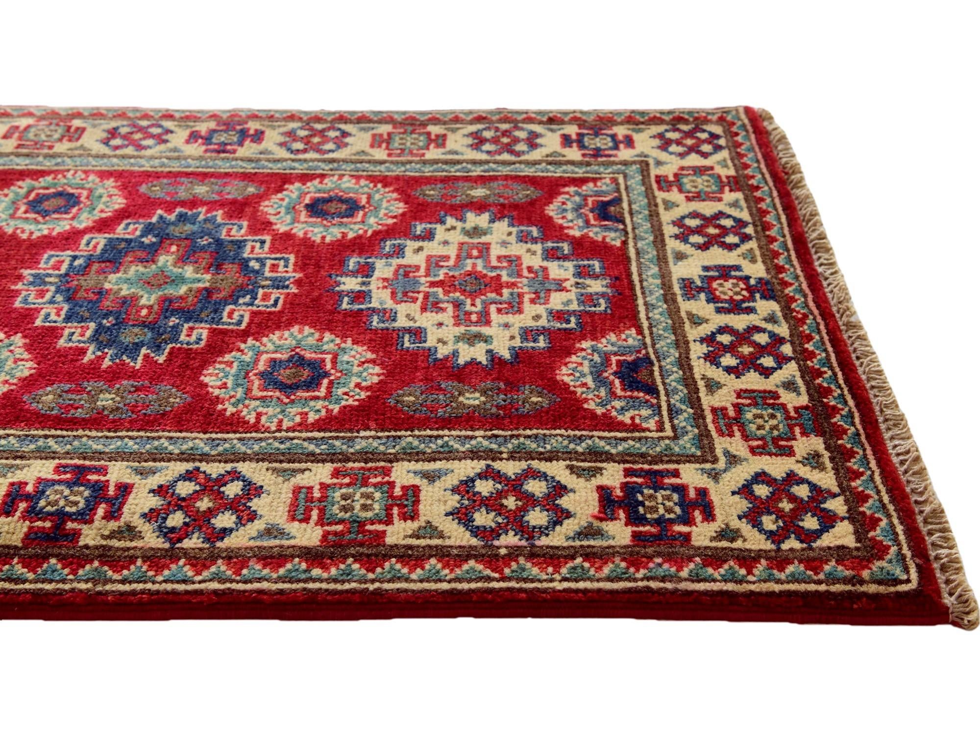 1' 11 x 2' 11 Hand Knotted Kazak Rug