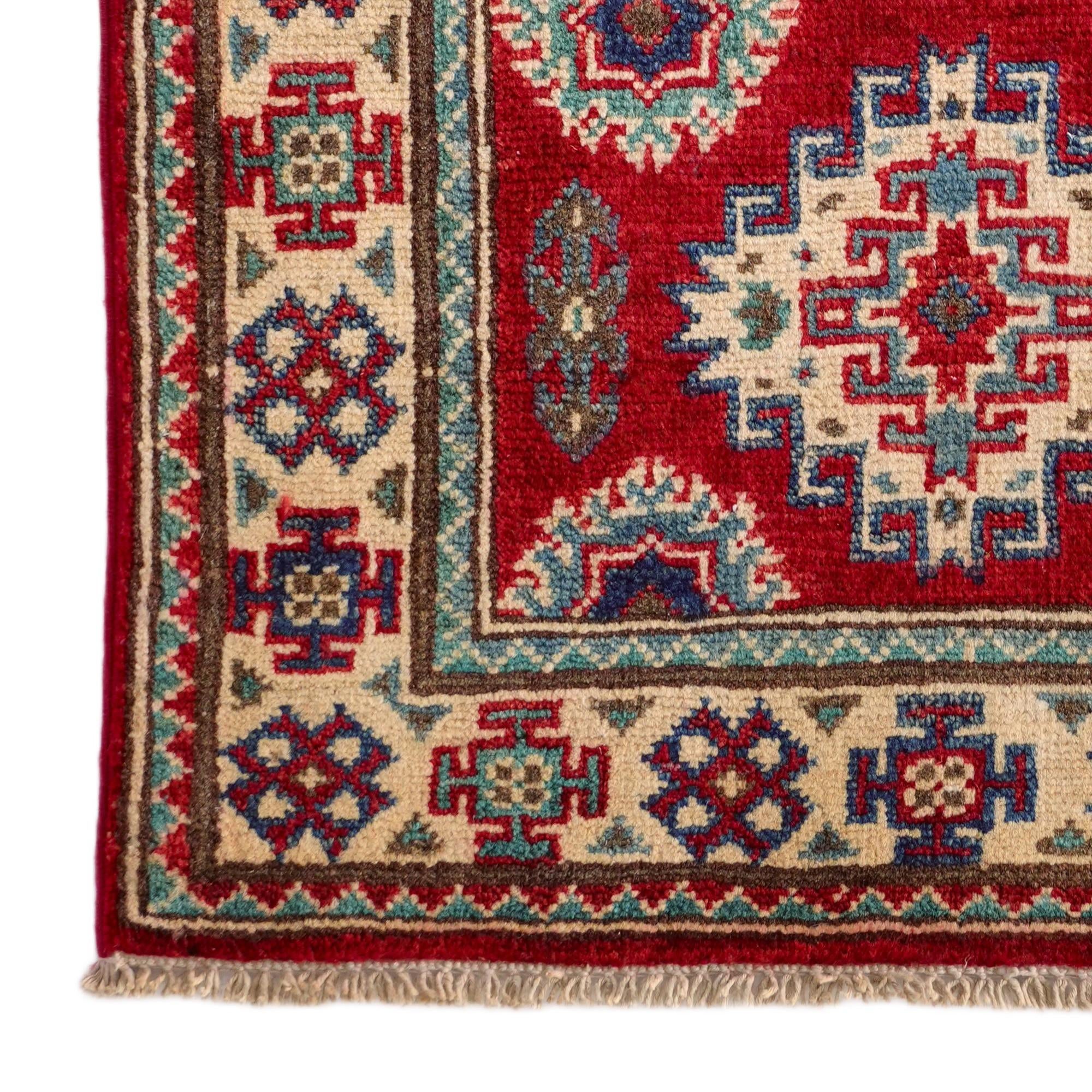 1' 11 x 2' 11 Hand Knotted Kazak Rug