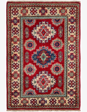 1' 11 x 2' 11 Hand Knotted Kazak Rug