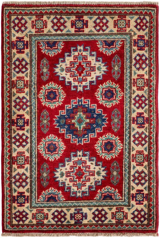 1' 11 x 2' 11 Hand Knotted Kazak Rug