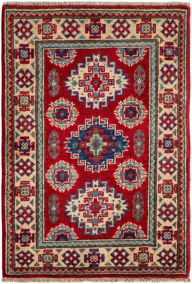 Detail image of 1' 11 x 2' 11 Hand Knotted Kazak Rug