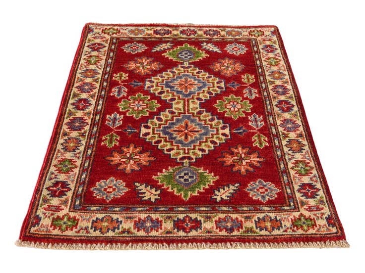 Detail image of 2' 1 x 2' 11 Hand Knotted Kazak Rug