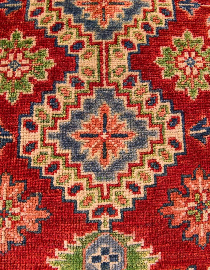Detail image of 2' 1 x 2' 11 Hand Knotted Kazak Rug