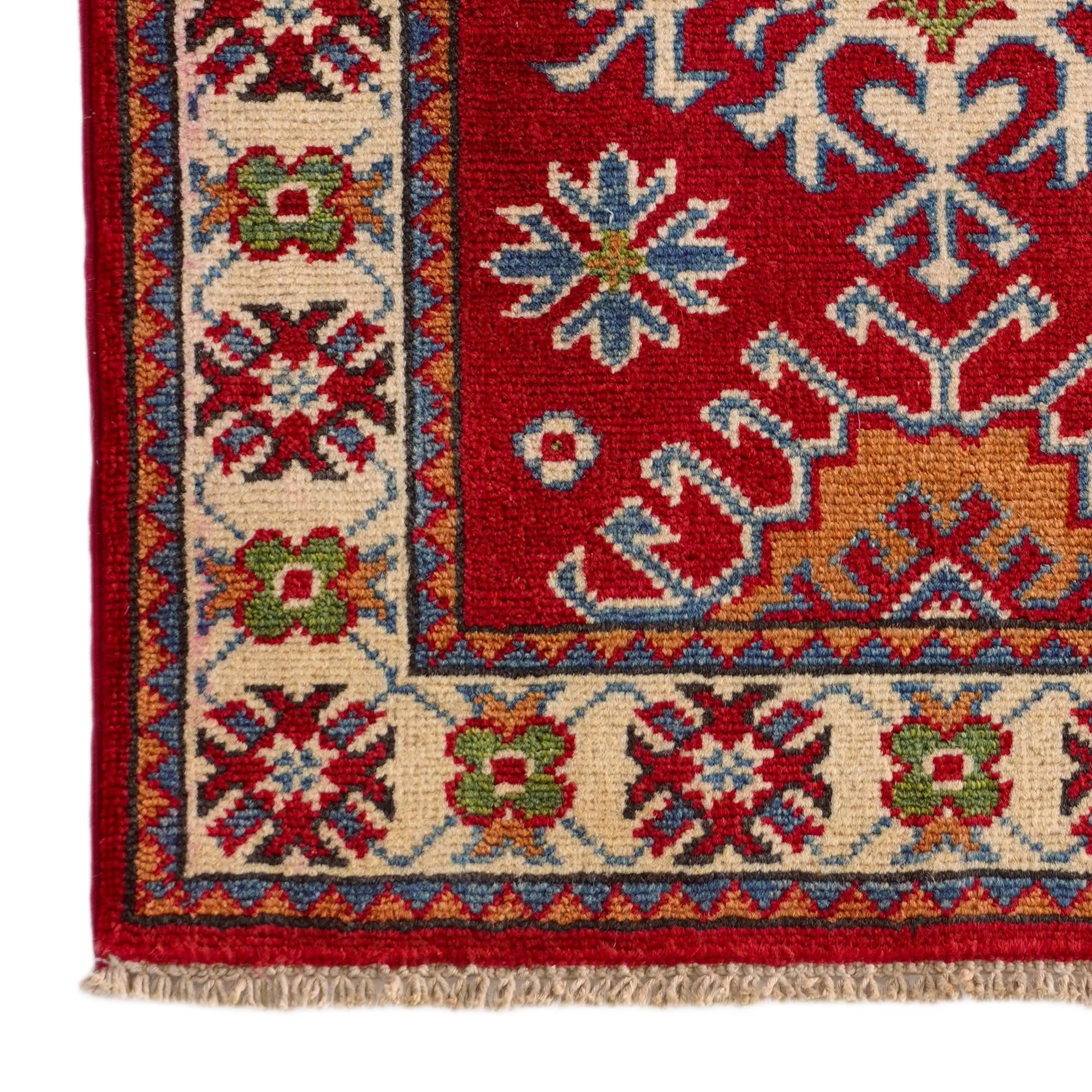 2' x 2' 9 Hand Knotted Kazak Rug
