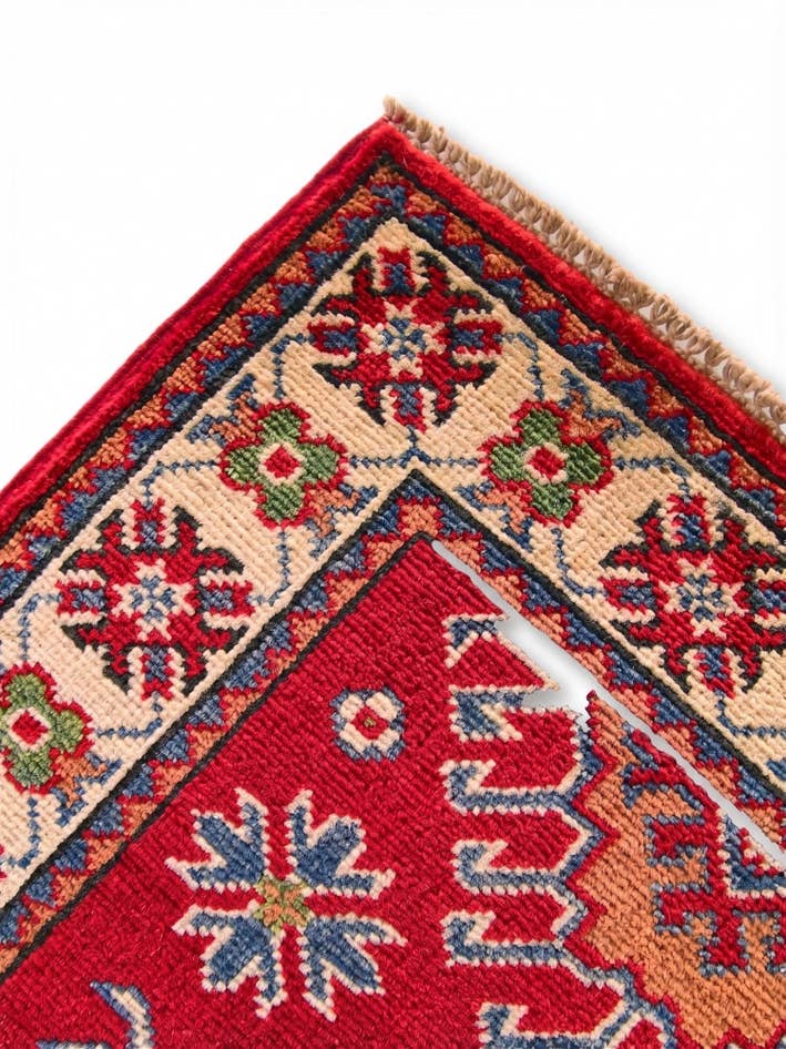 Detail image of 2' x 2' 9 Hand Knotted Kazak Rug