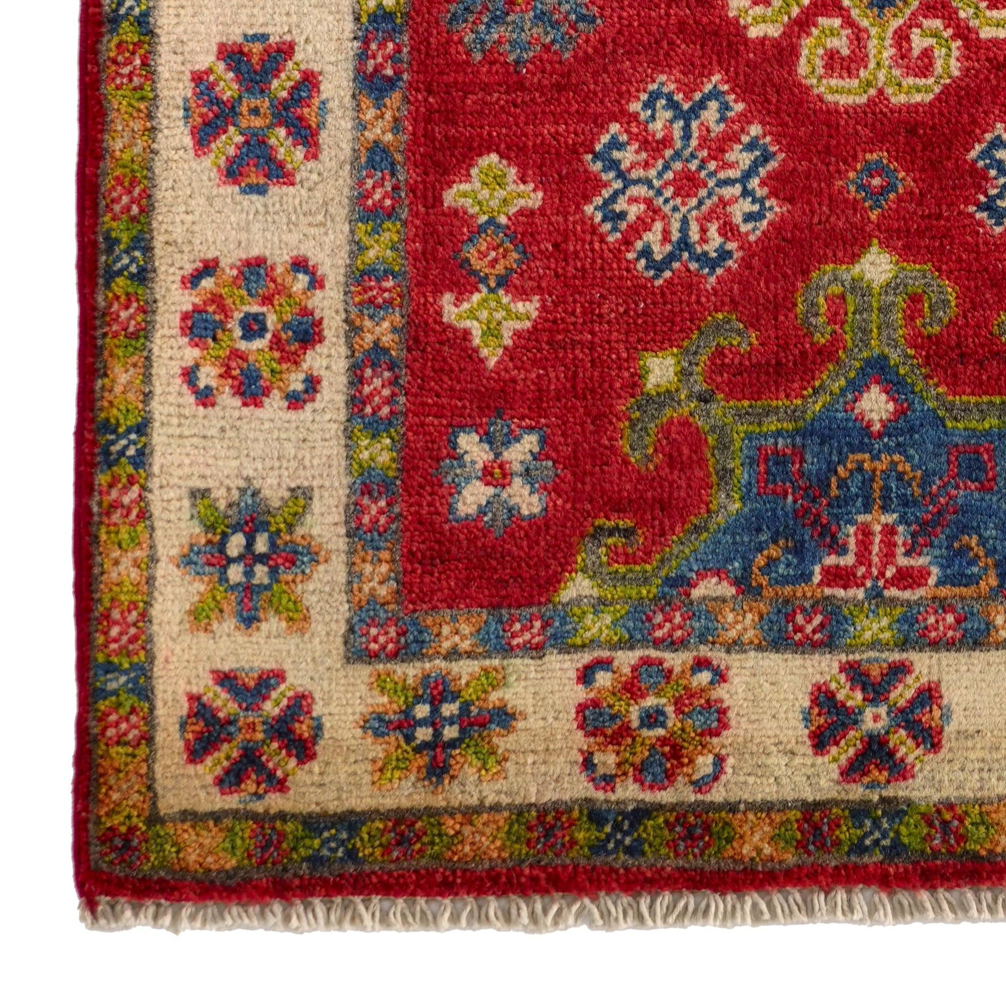 2' x 3' 2 Hand Knotted Kazak Rug