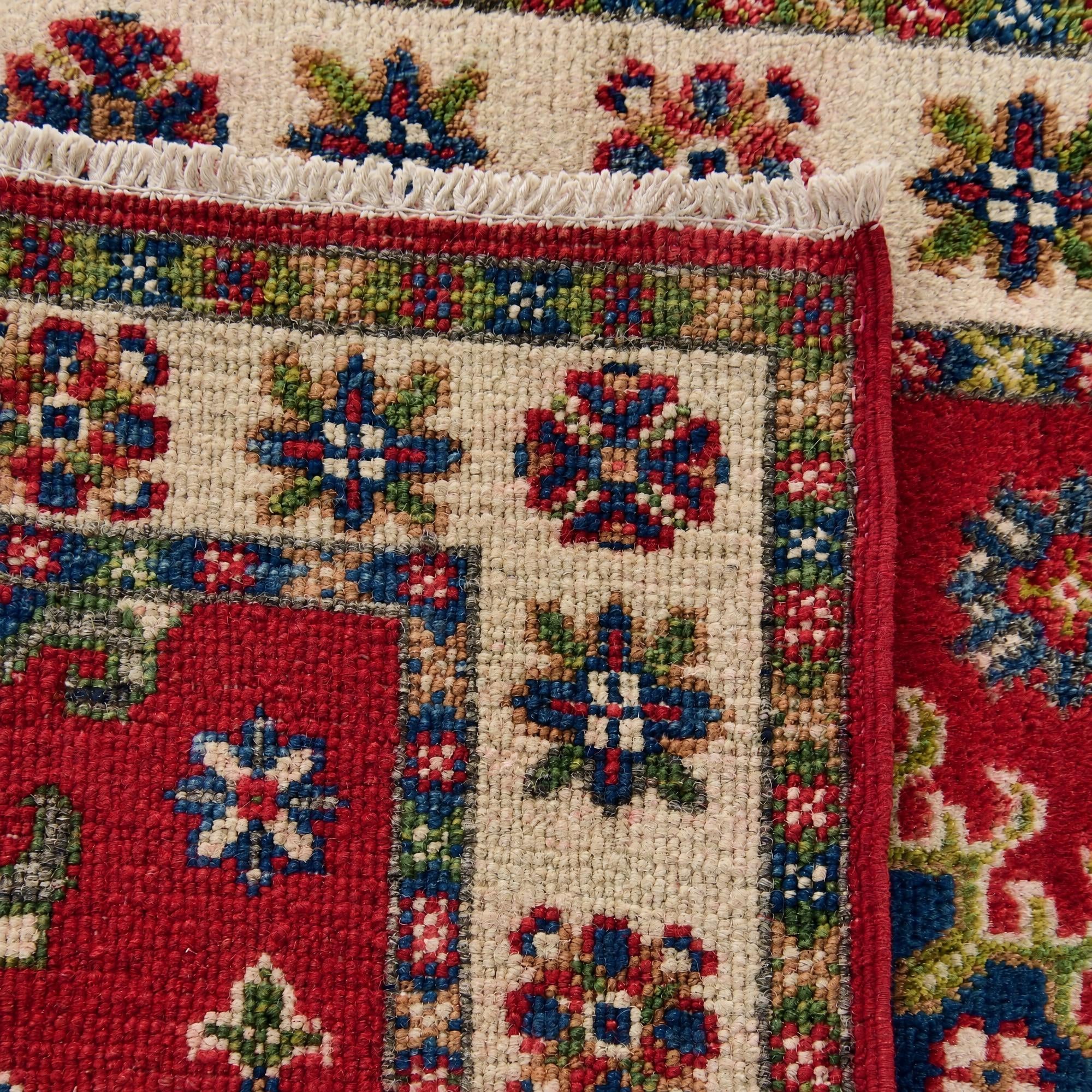60cm x 95cm Hand Knotted Kazak Rug