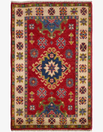 2' x 3' 2 Hand Knotted Kazak Rug