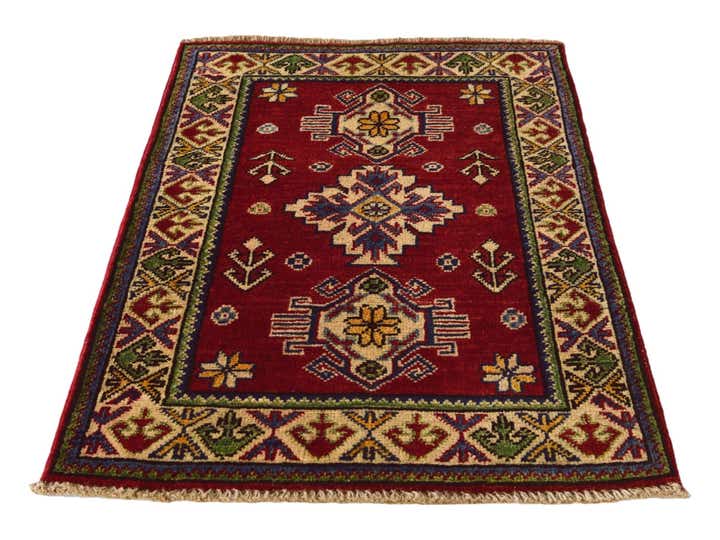 2' x 3' 1 Hand Knotted Kazak Rug