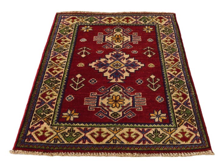 Detail image of 2' x 3' 1 Hand Knotted Kazak Rug