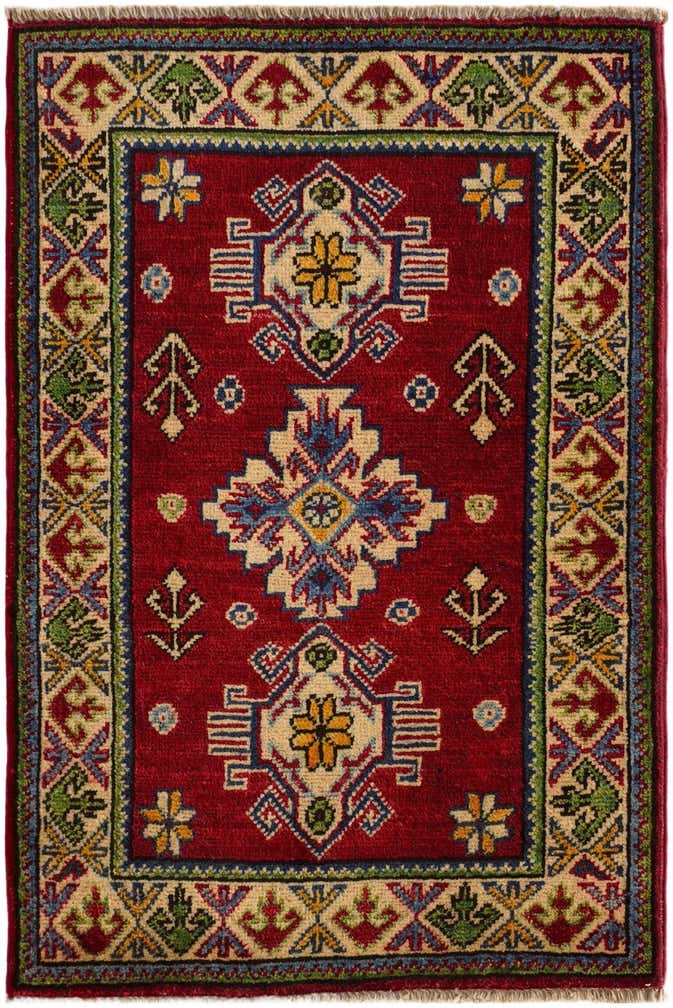 2' x 3' 1 Hand Knotted Kazak Rug