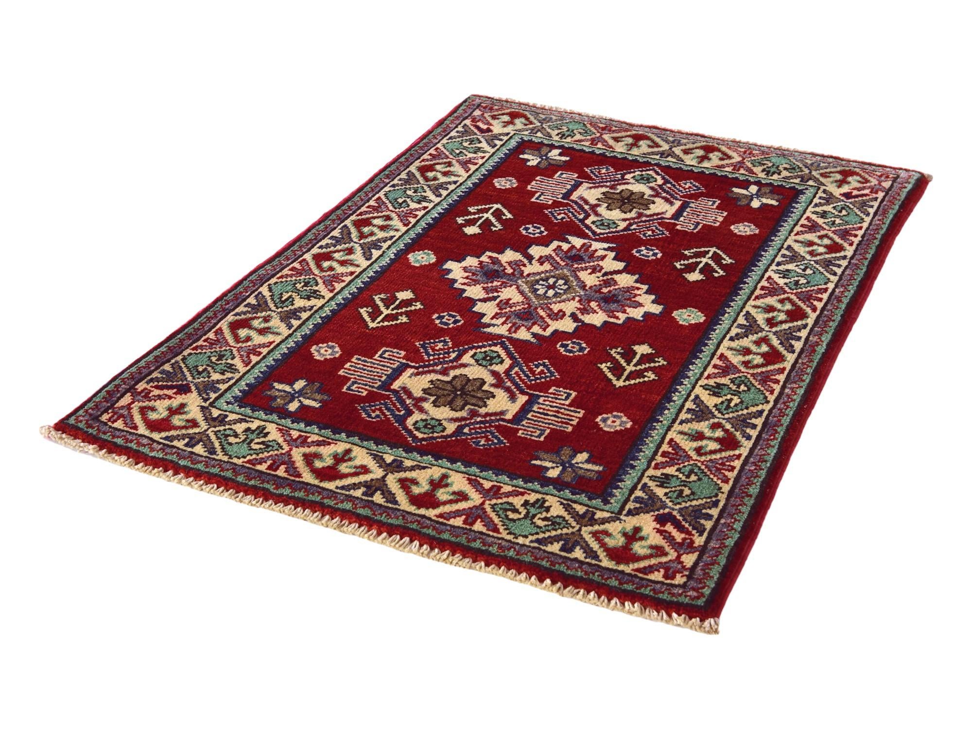 2' x 3' Hand Knotted Kazak Rug