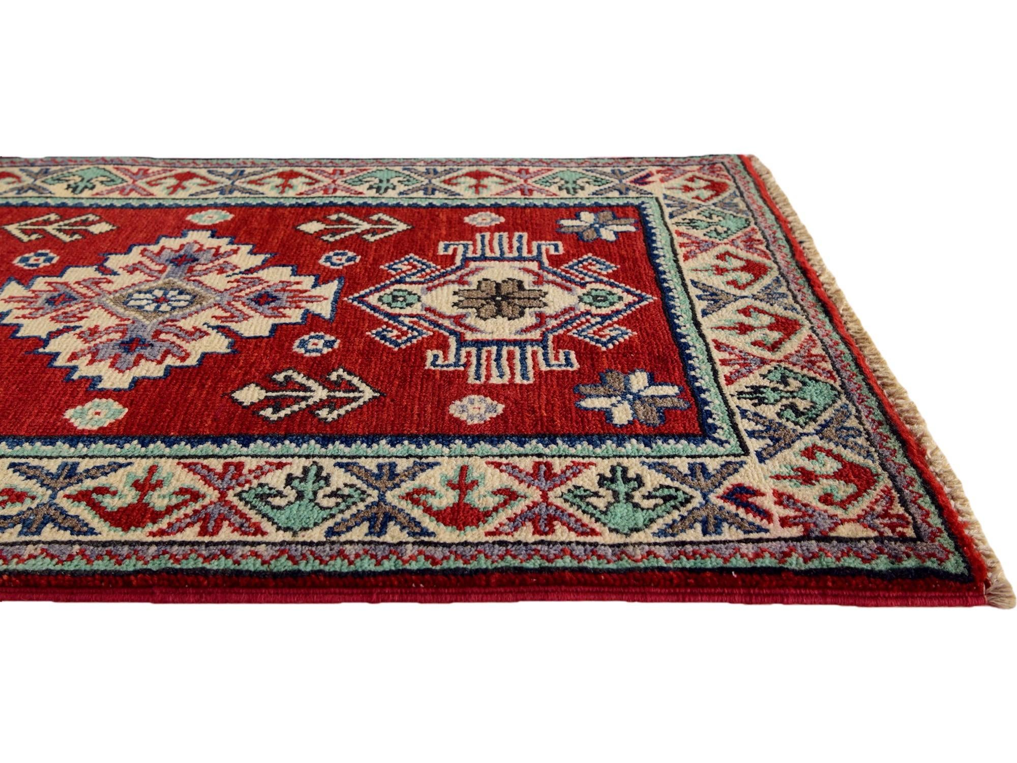 2' x 3' Hand Knotted Kazak Rug