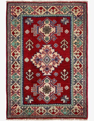 2' x 3' Hand Knotted Kazak Rug