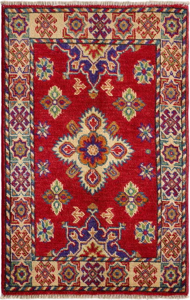 1' 11 x 3' 1 Hand Knotted Kazak Rug