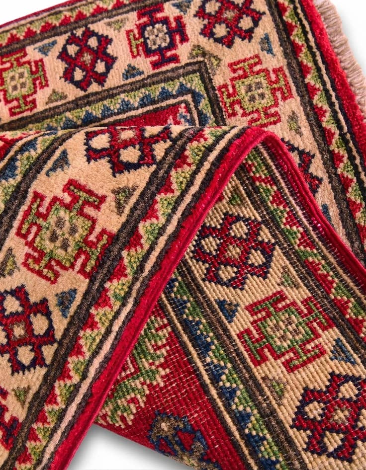 Detail image of 2' x 2' 10 Hand Knotted Kazak Rug