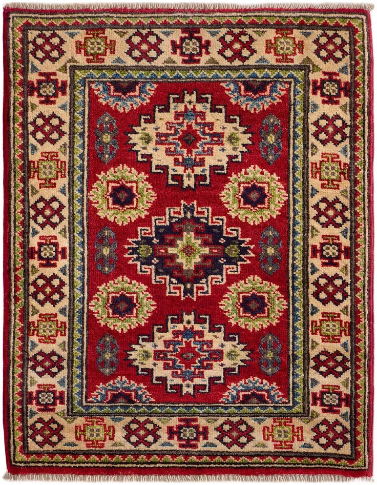 Detail image of 2' x 2' 10 Hand Knotted Kazak Rug