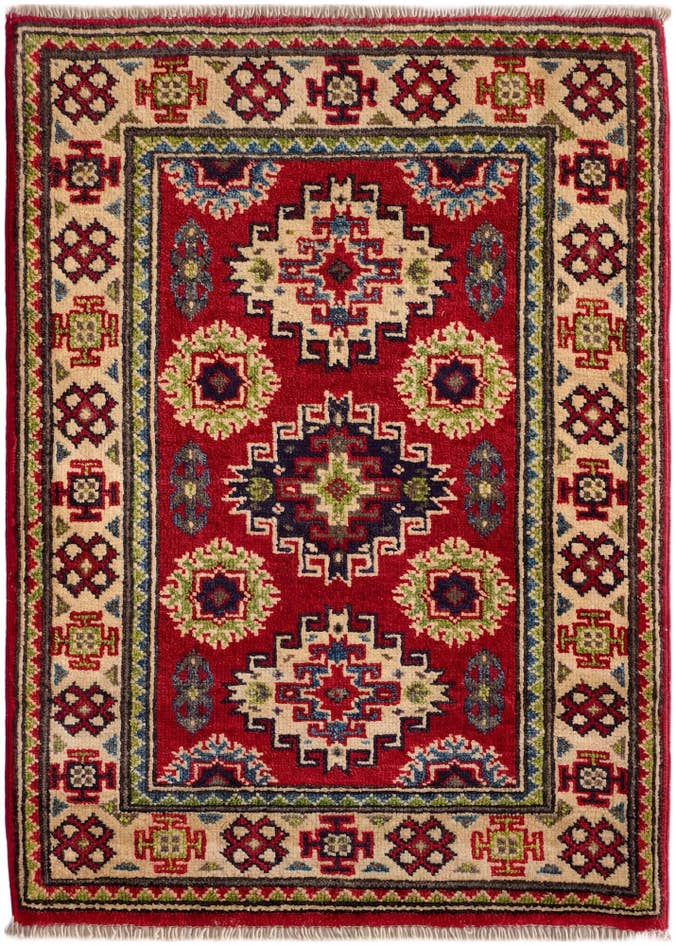 Detail image of 2' x 2' 10 Hand Knotted Kazak Rug