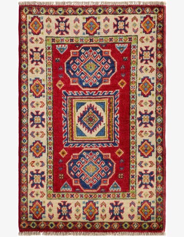 2' x 3' 2 Hand Knotted Kazak Rug