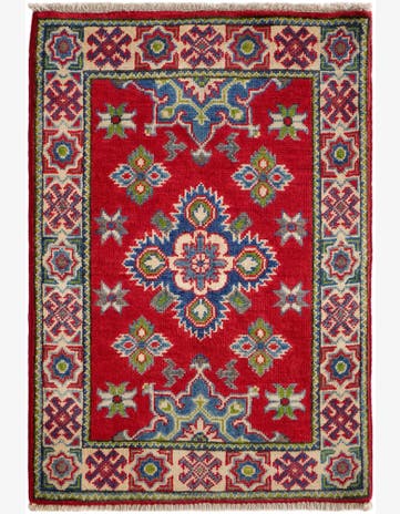 2' x 2' 11 Hand Knotted Kazak Rug