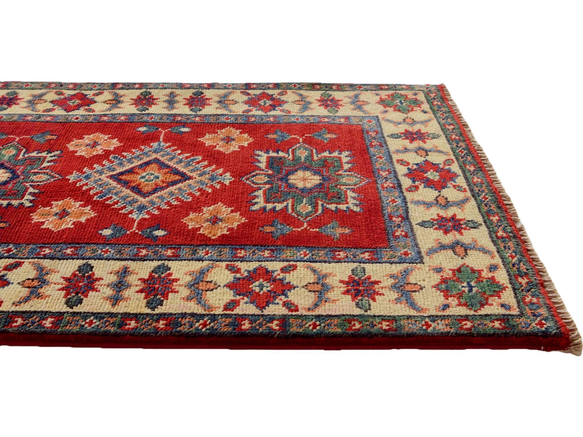 2' x 3' Hand Knotted Kazak Rug