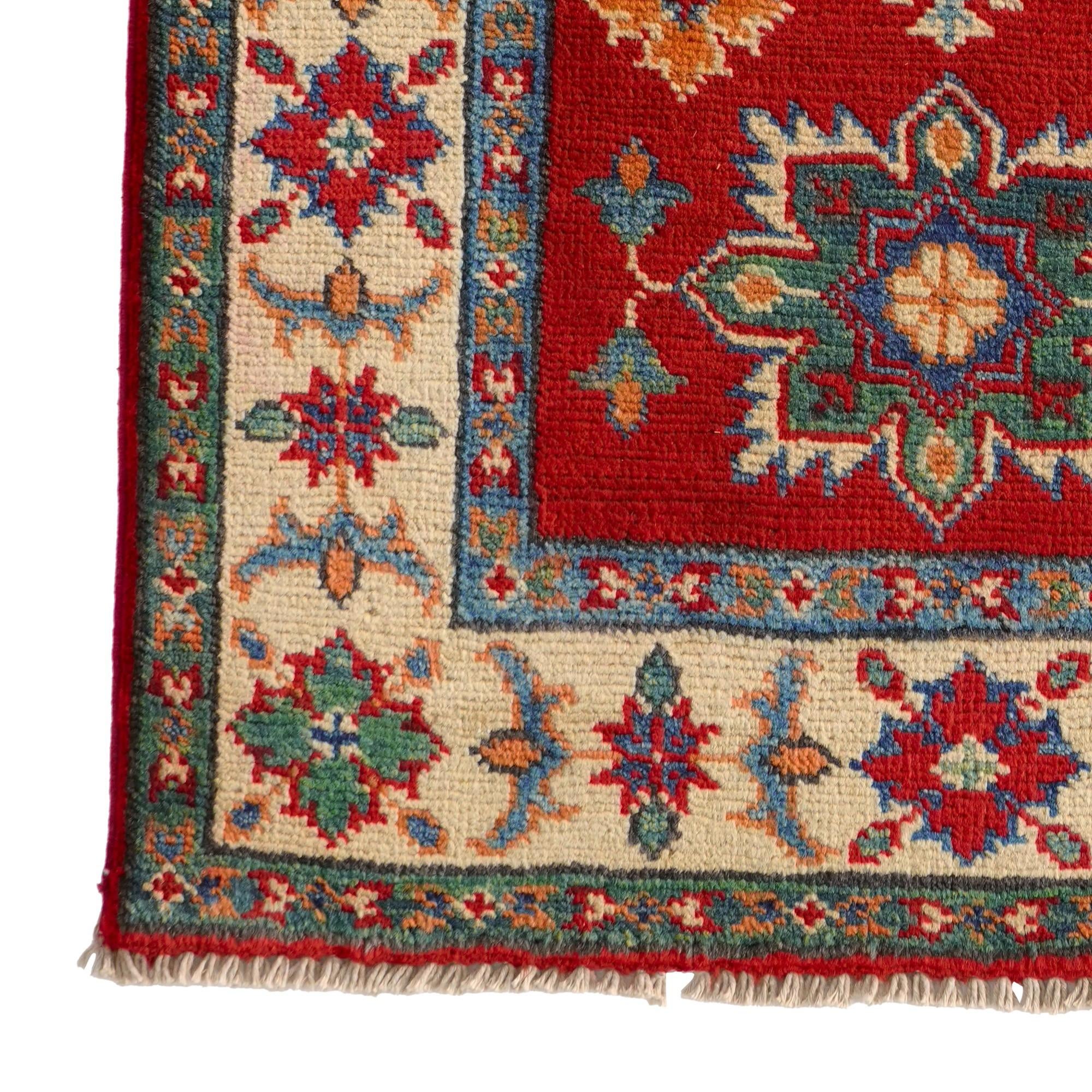 2' x 3' Hand Knotted Kazak Rug