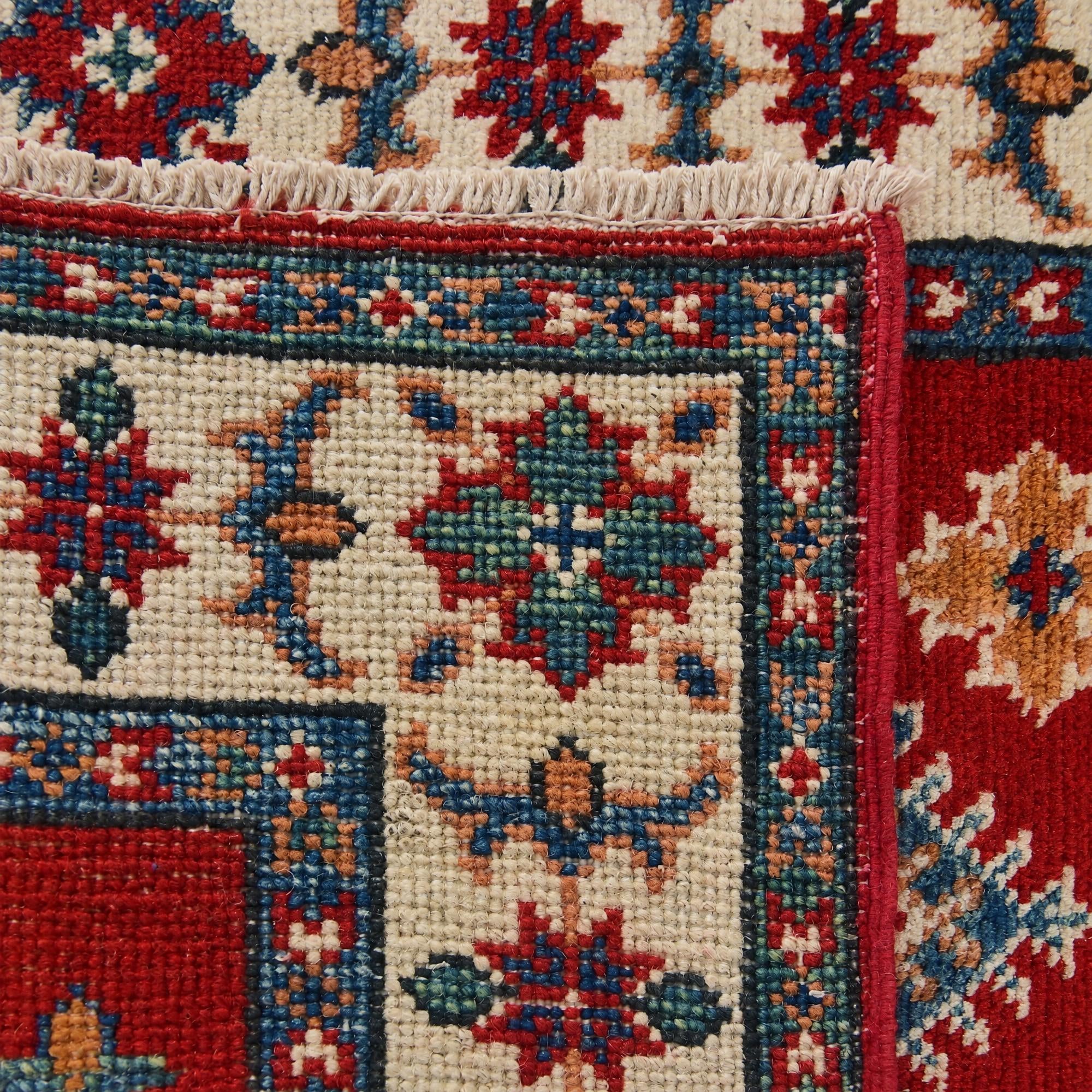 Detail image 12 of 12: 2' x 3' Hand Knotted Kazak Rug
