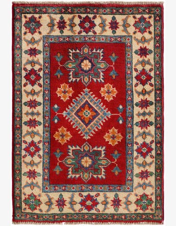 2' x 3' Hand Knotted Kazak Rug