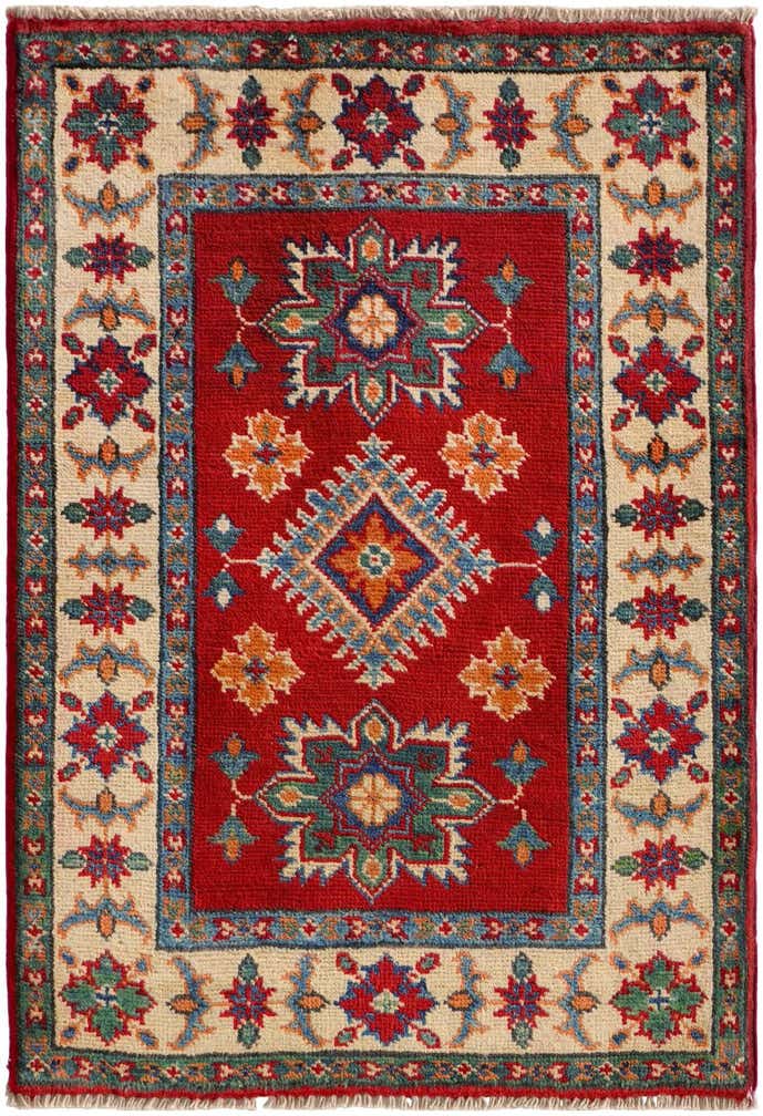 2' x 3' Hand Knotted Kazak Rug
