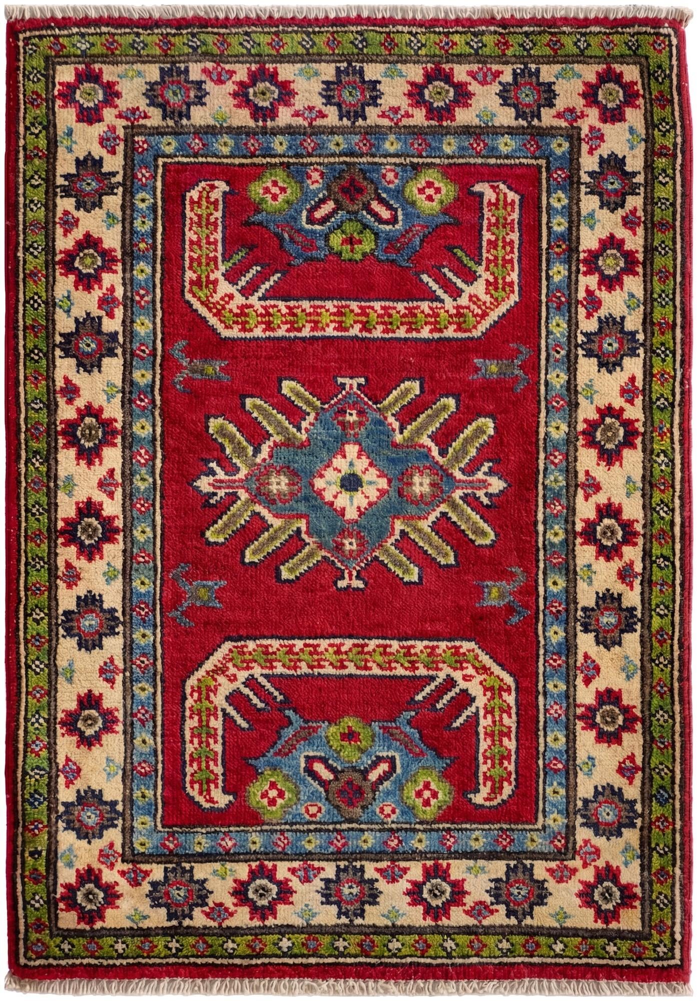 2' x 2' 10 Hand Knotted Kazak Rug