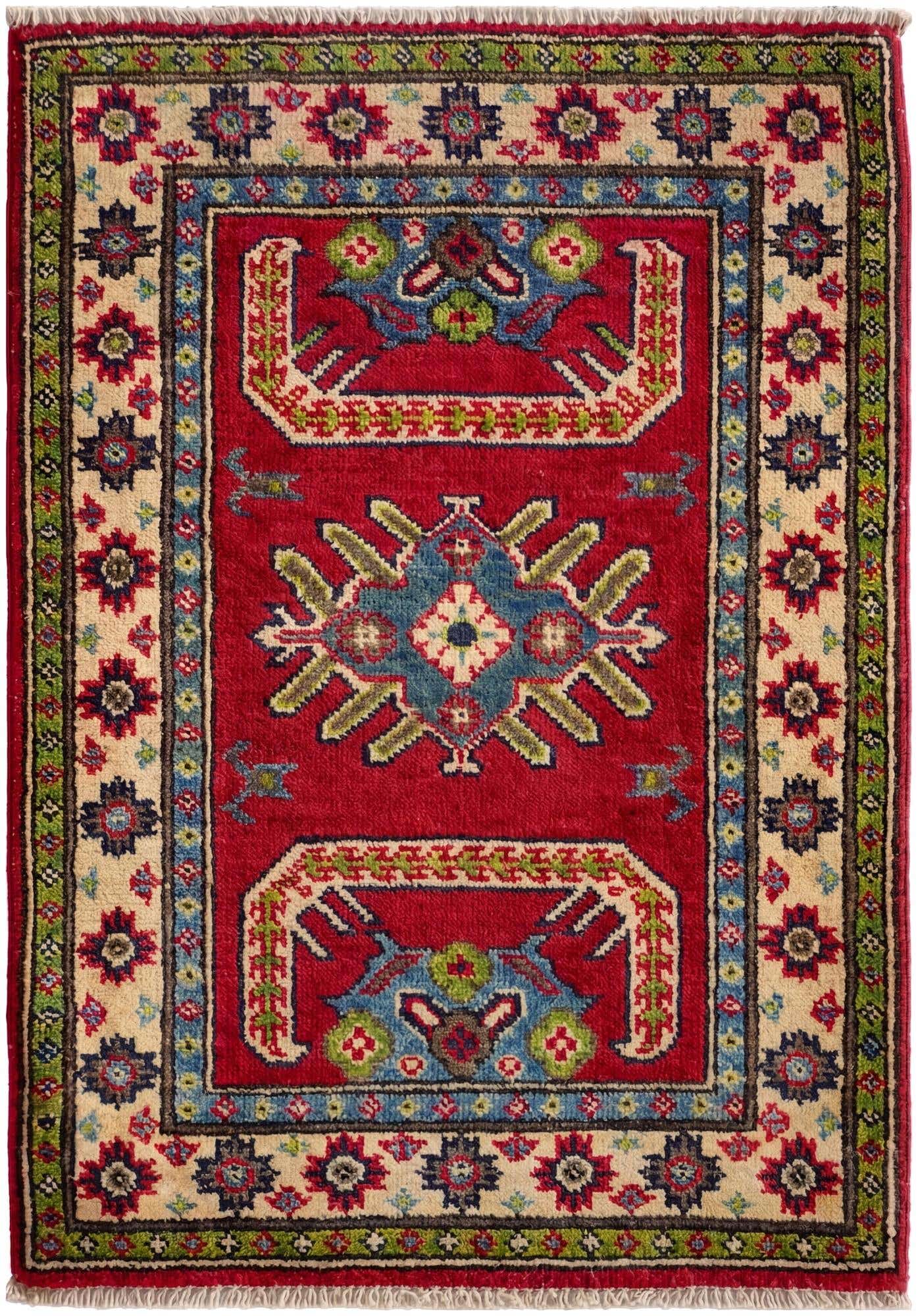 2' x 2' 10 Hand Knotted Kazak Rug