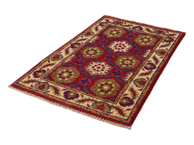 Detail image of 1' 11 x 3' Hand Knotted Kazak Rug