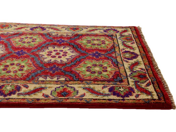 1' 11 x 3' Hand Knotted Kazak Rug