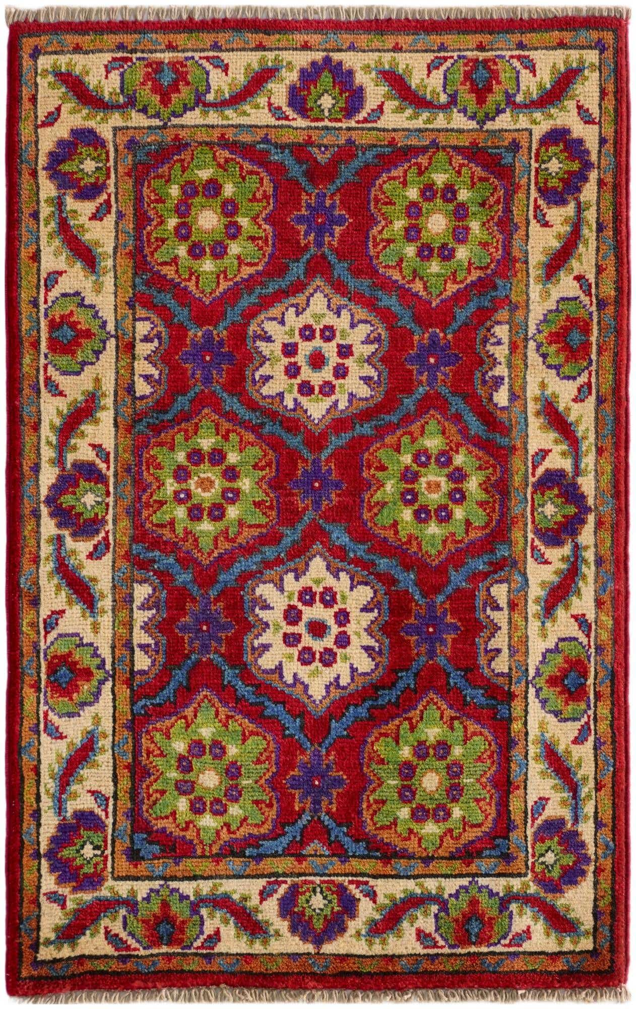 1' 11 x 3' Hand Knotted Kazak Rug