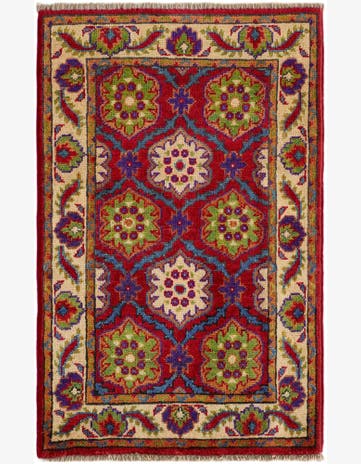 1' 11 x 3' Hand Knotted Kazak Rug