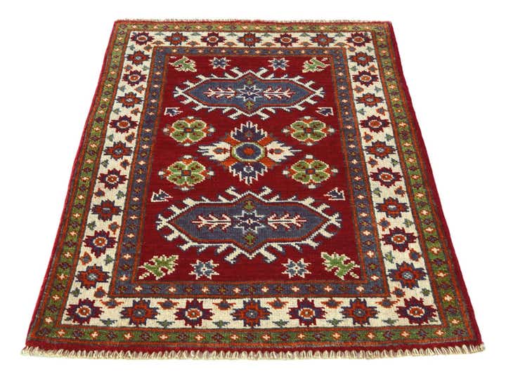 2' 1 x 3' Hand Knotted Kazak Rug