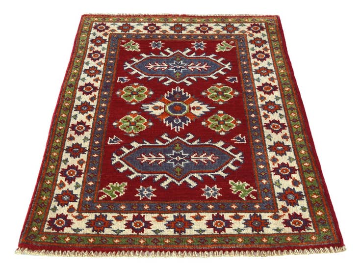 Detail image of 2' 1 x 3' Hand Knotted Kazak Rug