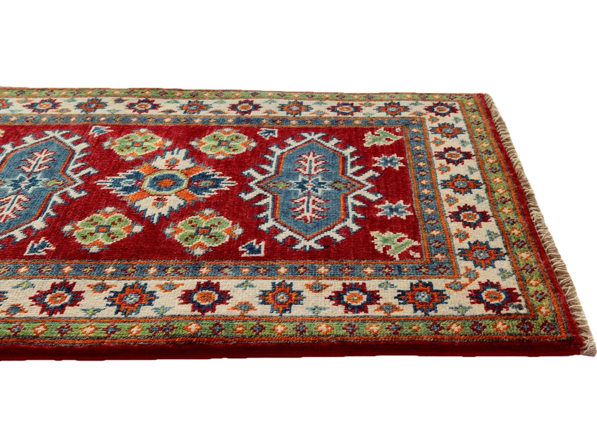 2' 1 x 3' Hand Knotted Kazak Rug