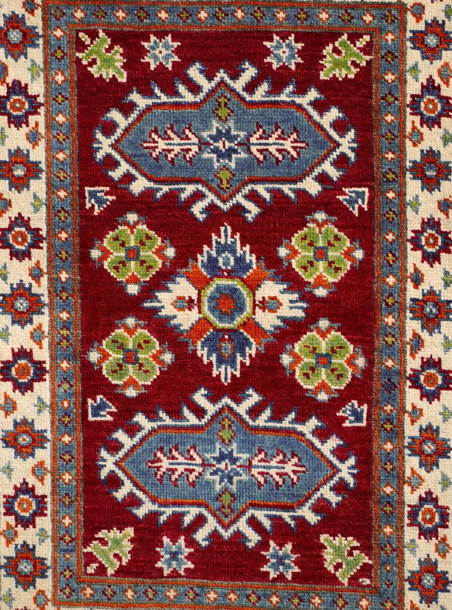 2' 1 x 3' Hand Knotted Kazak Rug