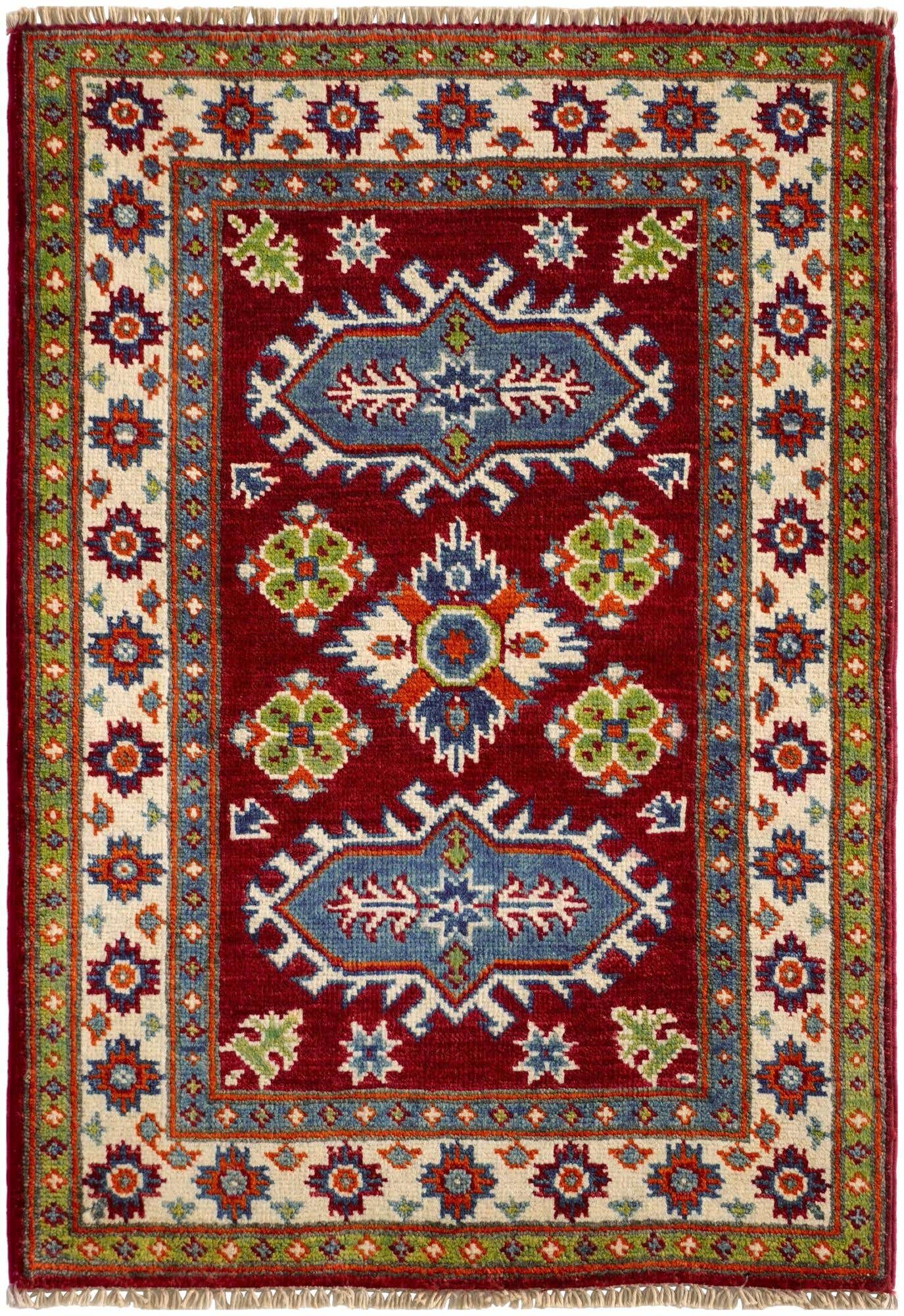 2' 1 x 3' Hand Knotted Kazak Rug