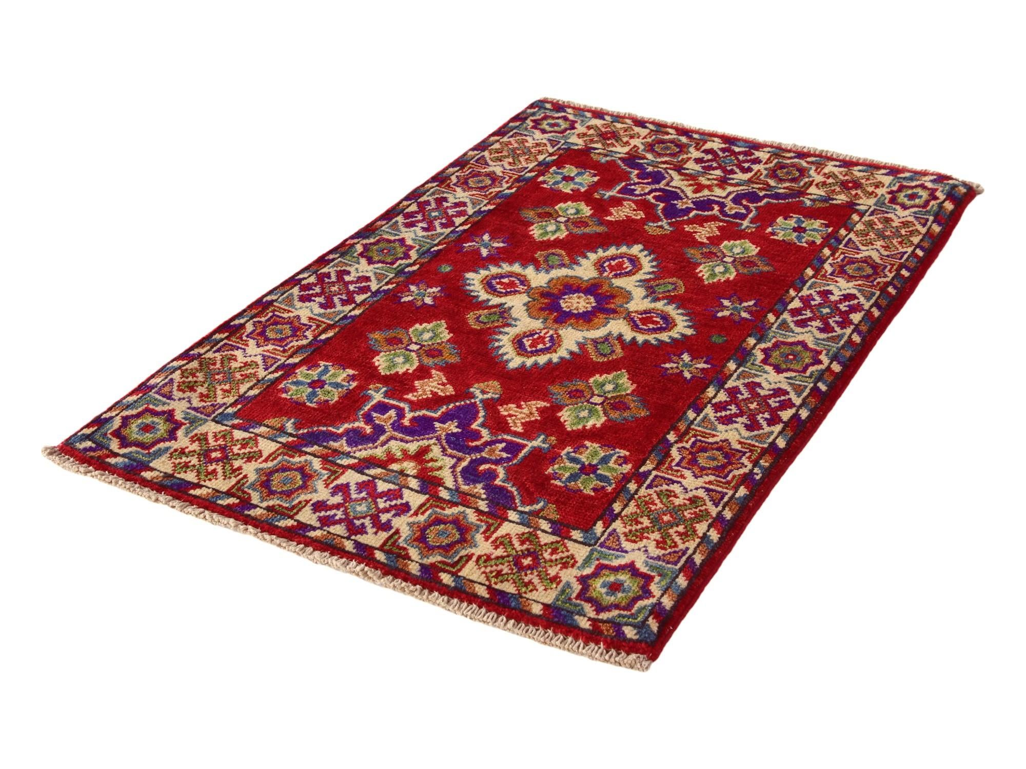 2' x 3' 1 Hand Knotted Kazak Rug