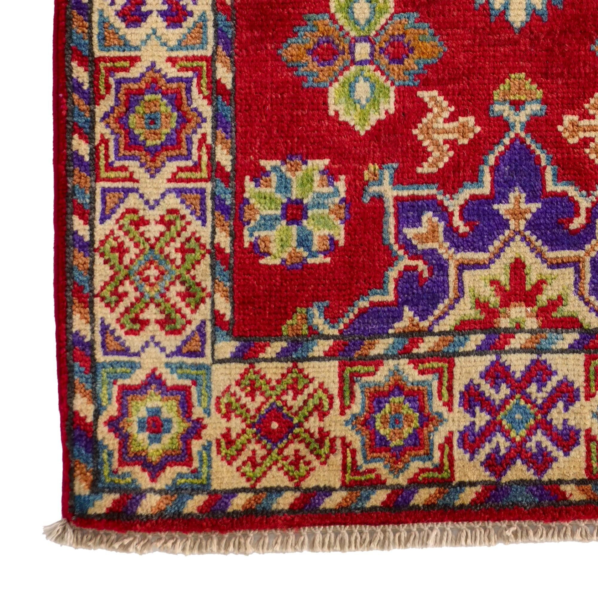 2' x 3' 1 Hand Knotted Kazak Rug