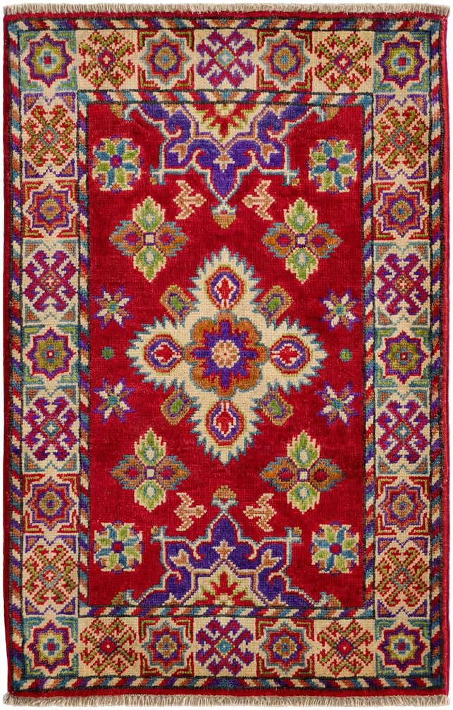 2' x 3' 1 Hand Knotted Kazak Rug