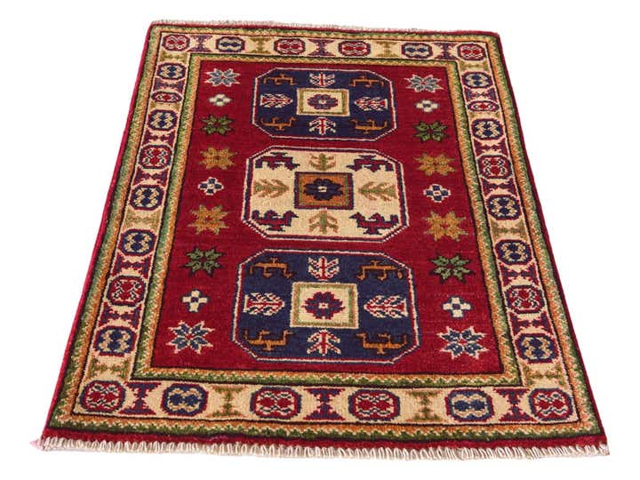 2' x 3' Hand Knotted Kazak Rug